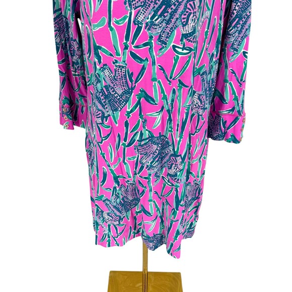 Lilly Pulitzer Sophie Dress Size XL Pink Mandevilla Extra Lucky Elephant UPF 50+ - Picture 4 of 12